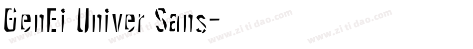 GenEi Univer Sans字体转换